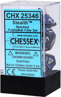 Chessex Die Rol Set Speckled (Stealth)1