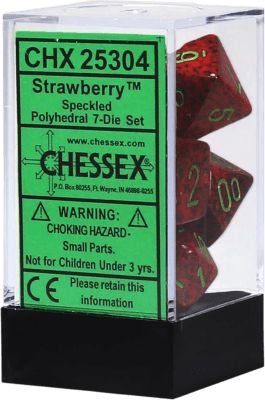Chessex Die Rol Set Speckled (Strawberry)1