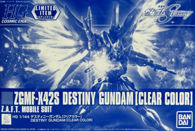 Model Kit Bandai Hobby HG: Destiny Gundam (Clear Color)