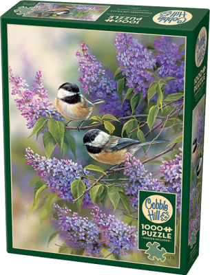Puzzle Cobble Hill 1000 Piezas (Chickadees and Lilacs)1