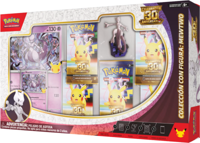 PREVENTA Colección con Figura Pokemon TCG - Celebracion 30 Aniversario (Mewtwo) - Español