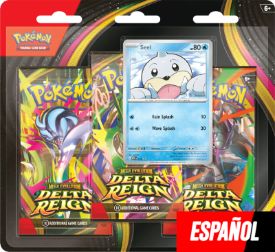 PREVENTA Blister Pokémon TCG: Megaevolucion - Dominio Delta (Seal)1