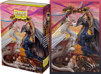 Protectores Dragon Shield Japanese/Small Brushed Art: Valentine Dragons 2023