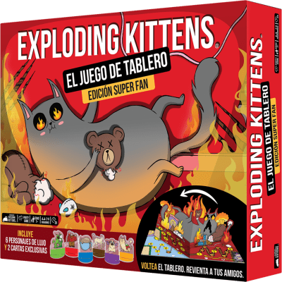 Exploding Kittens El Juego de Tablero - Super Fan Edition