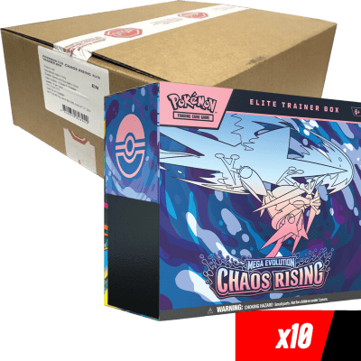 PREVENTA CASE Elite Trainer Box Pokemon TCG: Mega Evolution - Chaos Rising