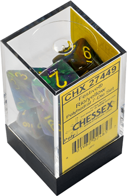 Chessex Die Rol Set Festive (Rio/Yellow)1