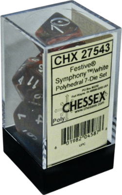 Chessex Die Rol Set Festive (Symphony/White)1