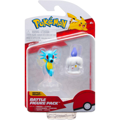 Figura Jazwarez Pokémon Battle Figure Pack: Horsea + Litwick