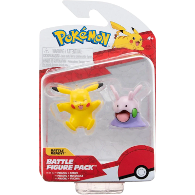 Figura Jazwarez Pokémon Battle Figure Pack: Pikachu + Goomy