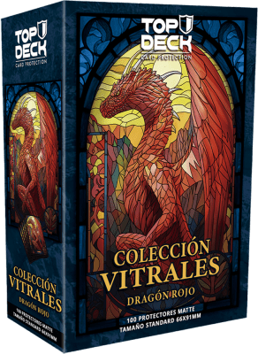 Protectores Standard Top Deck Vitrales Dragon Rojo