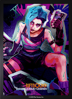 Protectores Riftbound Origins UVS Jinx Art1