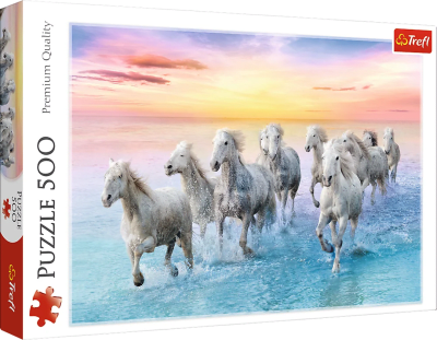 Puzzle Trefl 500 Piezas (Galloping White Horses)1