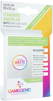 Protectores Gamegenic Standard American Matte 59x91 mm1