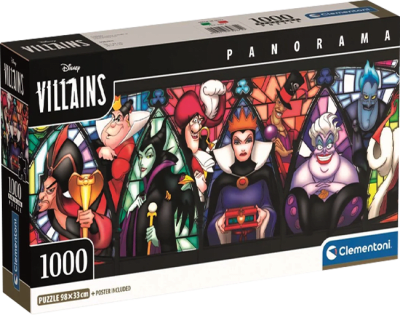 Puzzle Clementoni 1000 Piezas Disney Villains (Glass Villains)1