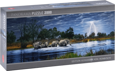 Puzzle 2000 Piezas Humboldt Panorama Heye: Herd of Elephants