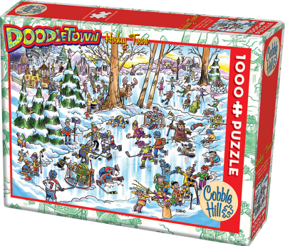 Puzzle Cobble Hill DoodleTown 1000 Piezas (Hockey Town)1