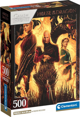 Puzzle Clementoni Game Of Thrones 500 Piezas (House of the Dragon)1