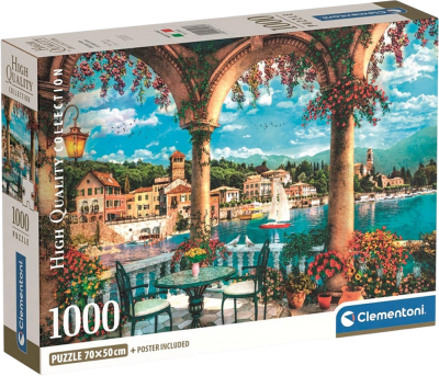 Puzzle 1000 Piezas HQC Clementoni Balcony View of Lake Como1