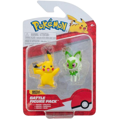 Figura Jazwarez Pokémon Battle Figure Pack Pikachu & Sprigatito