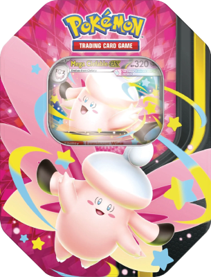 Tin Pokémon TCG: Mega Evolution - Mega Clefable ex Ingles