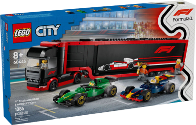 LEGO City: F1 Truck with RB20 & AMR24 F1 Cars1