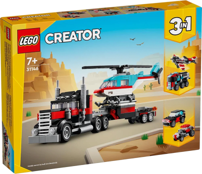 LEGO Creator: Camión Plataforma con Helicóptero