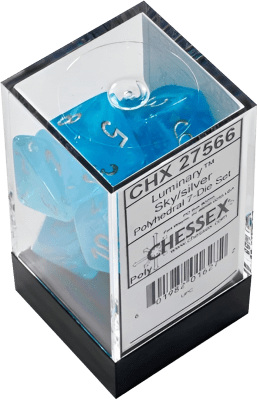 Chessex Die Rol Set Luminary (Sky/Silver)1
