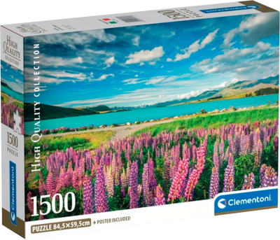 Puzzle 1500 Piezas HQC Clementoni Lupins at Lake Tekapo