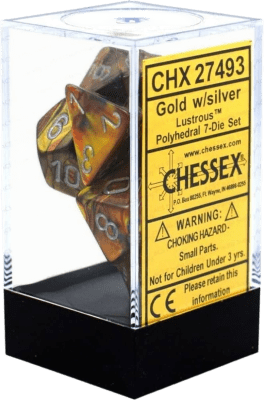 Chessex Die Rol Set Lustrous (Gold/Silver)1