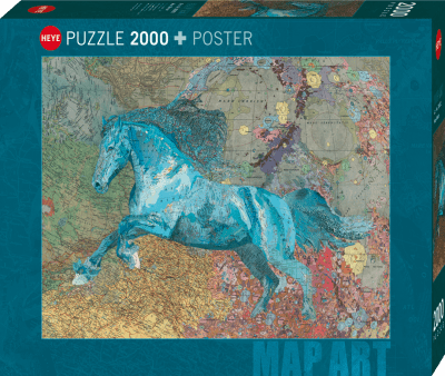 Puzzle 2000 Piezas Map Art Heye: Map Horse
