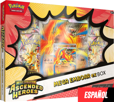 Caja Pokemon TCG: Ascenso Heroico - Mega Emboar EX