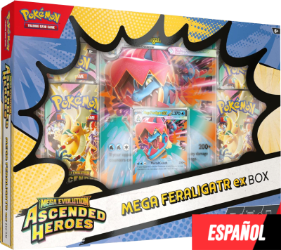 Caja Pokemon TCG: Ascenso Heroico - Mega Feraligatr EX