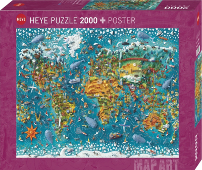 Puzzle 2000 Piezas Map Art Heye: Miniature World