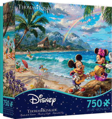 Puzzle CEACO Thomas Kinkade Disney Dreams 750 Piezas: Mickey y Minnie en Hawai