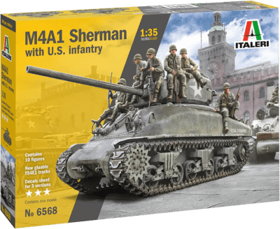 Model Kit Italeri: M4A1 Sherman with U.S. infantry1