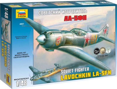 Model Kit Zvezda: 4801 Soviet Fighter Lavochkin LA-5FN