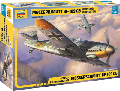 Model Kit Zvezda: 4816 German Nfighter Aircraft Messerschmitt Bf-109 G6