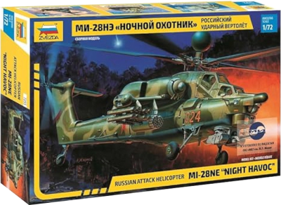 Model Kit Zvezda: 7255 Russian Attack Helicopter MI-28NE