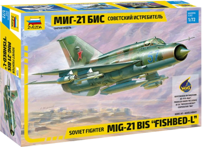 Model Kit Zvezda: 7259 Soviet Fighter MiG-21 BIS