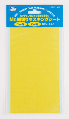 Mr. Hobby Finery Slit Masking Sheets: GT53 1mm/2mm
