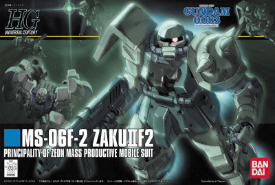 Model Kit Bandai Hobby HG: MS-06F-2 Zaku II F2 (Principality of Zeon Mass Productive Mobile Suit)1