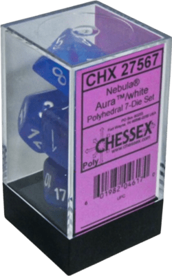 Chessex Die Rol Set Nebula (Aura/White)1