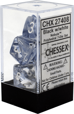 Chessex Die Rol Set Nebula (Black/White)1