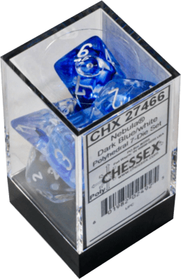 Chessex Die Rol Set Nebula (Blue/White)1