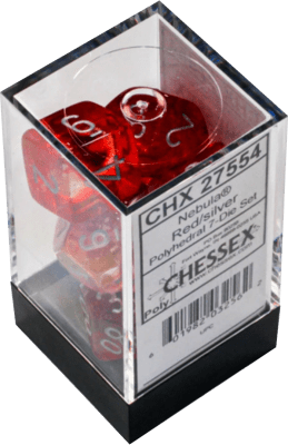 Chessex Die Rol Set Nebula (Red/Silver)1