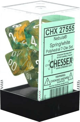 Chessex Die Rol Set Nebula (Spring/White)1