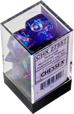Chessex Die Rol Set Nebula (Nocturnal/Blue)1