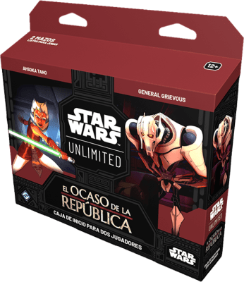 Caja de Inicio para 2 jugadores Star Wars Unlimited: El Ocaso de la República
