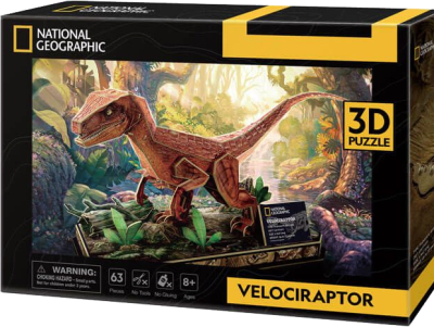 Puzzle 3D National Geographic: Velociraptor