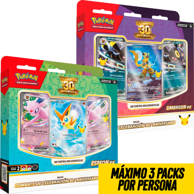 PREVENTA Pack 2 Mazo de Combate Pokemon TCG: Celebracion 30 Aniversario